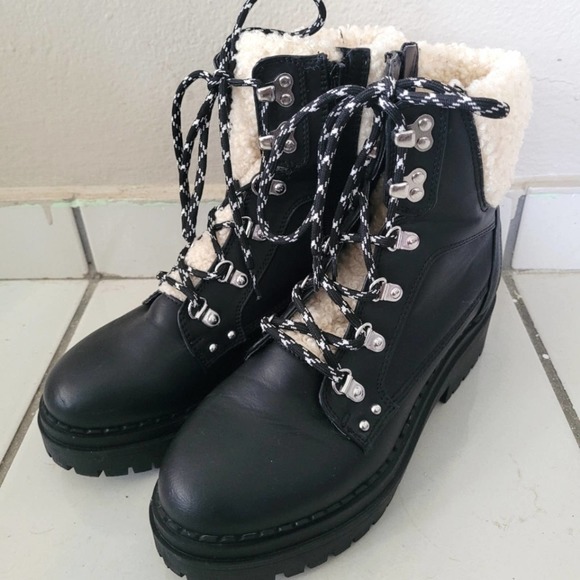 G by Guess Shoes - Y6. Like new Leather Boots G By Guess Los Angeles size 8 color black and White